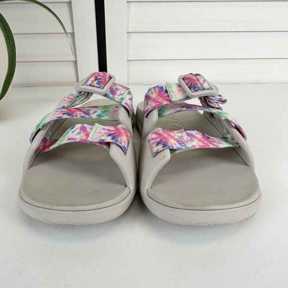 Chaco Chillos Slide Sandals Tie Dye Arch Support Girls Big Kid Size 3‎ Shoes - Picture 4 of 9